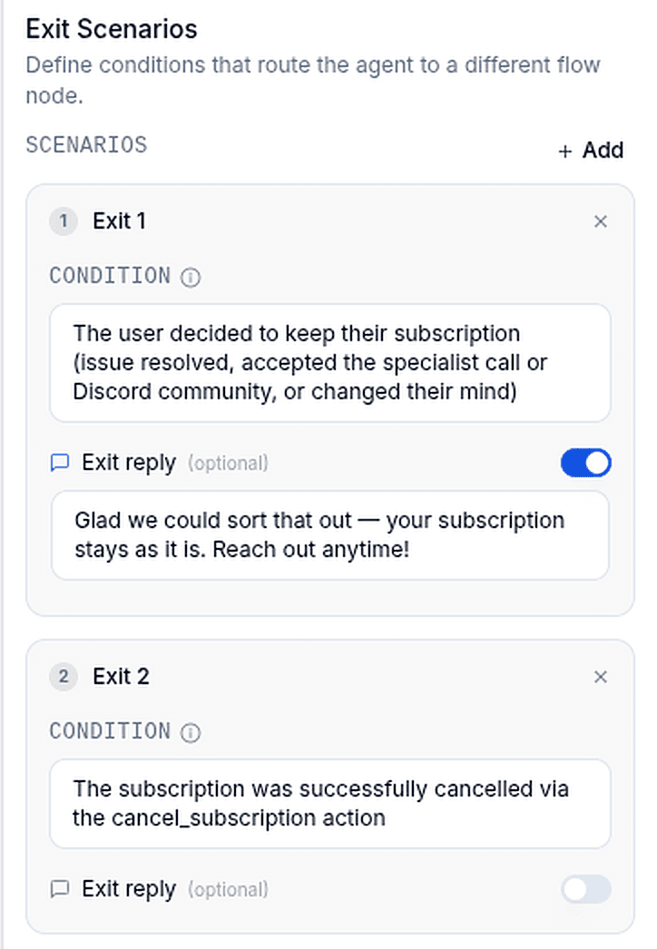 Exit Scenarios