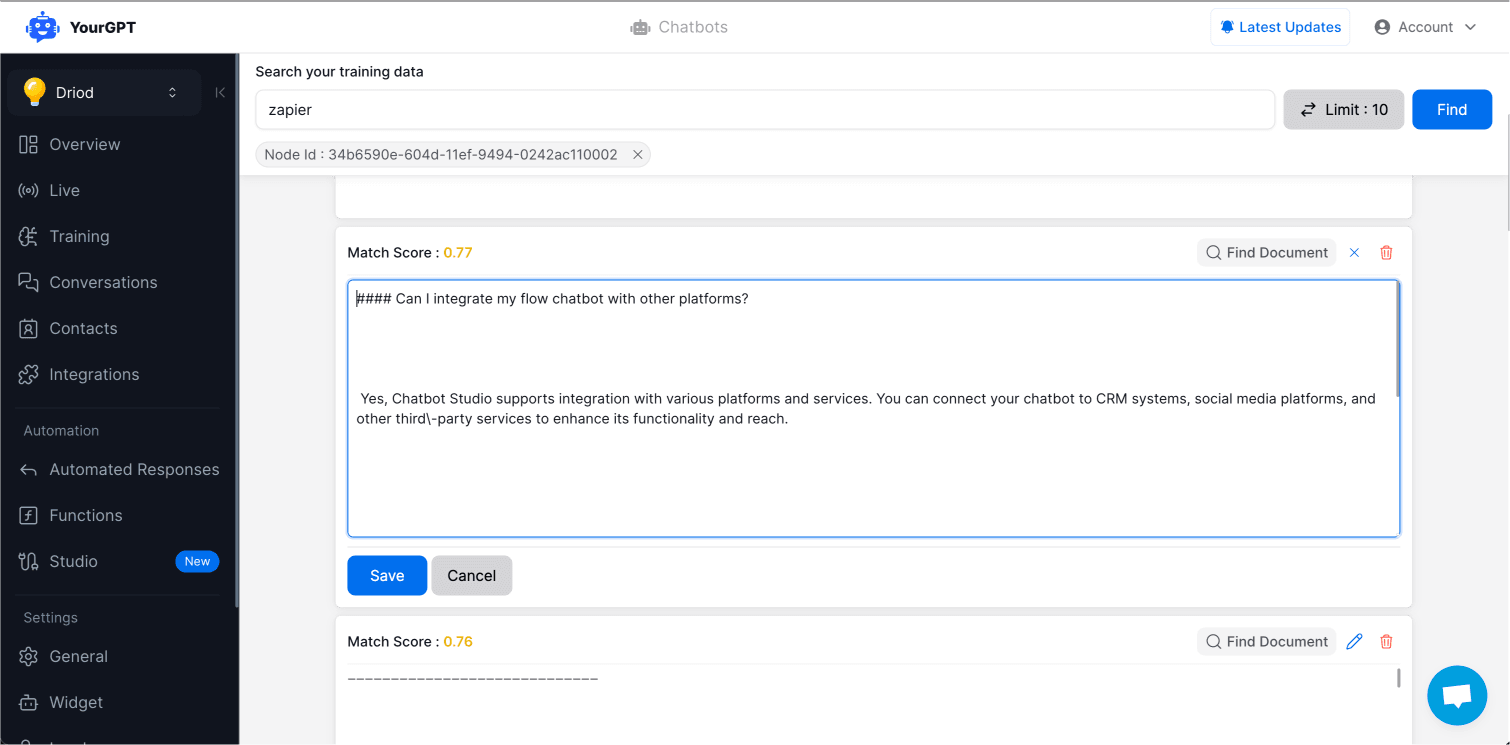 Editing a data source