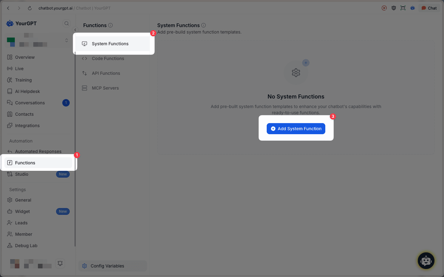 Navigate to Functions