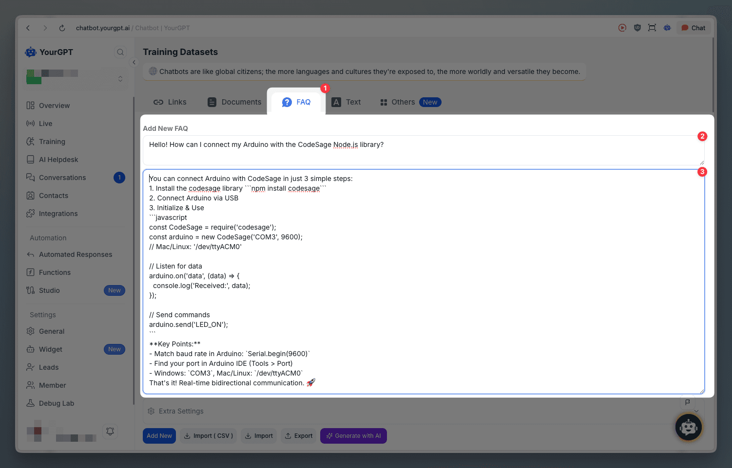 Add FAQ