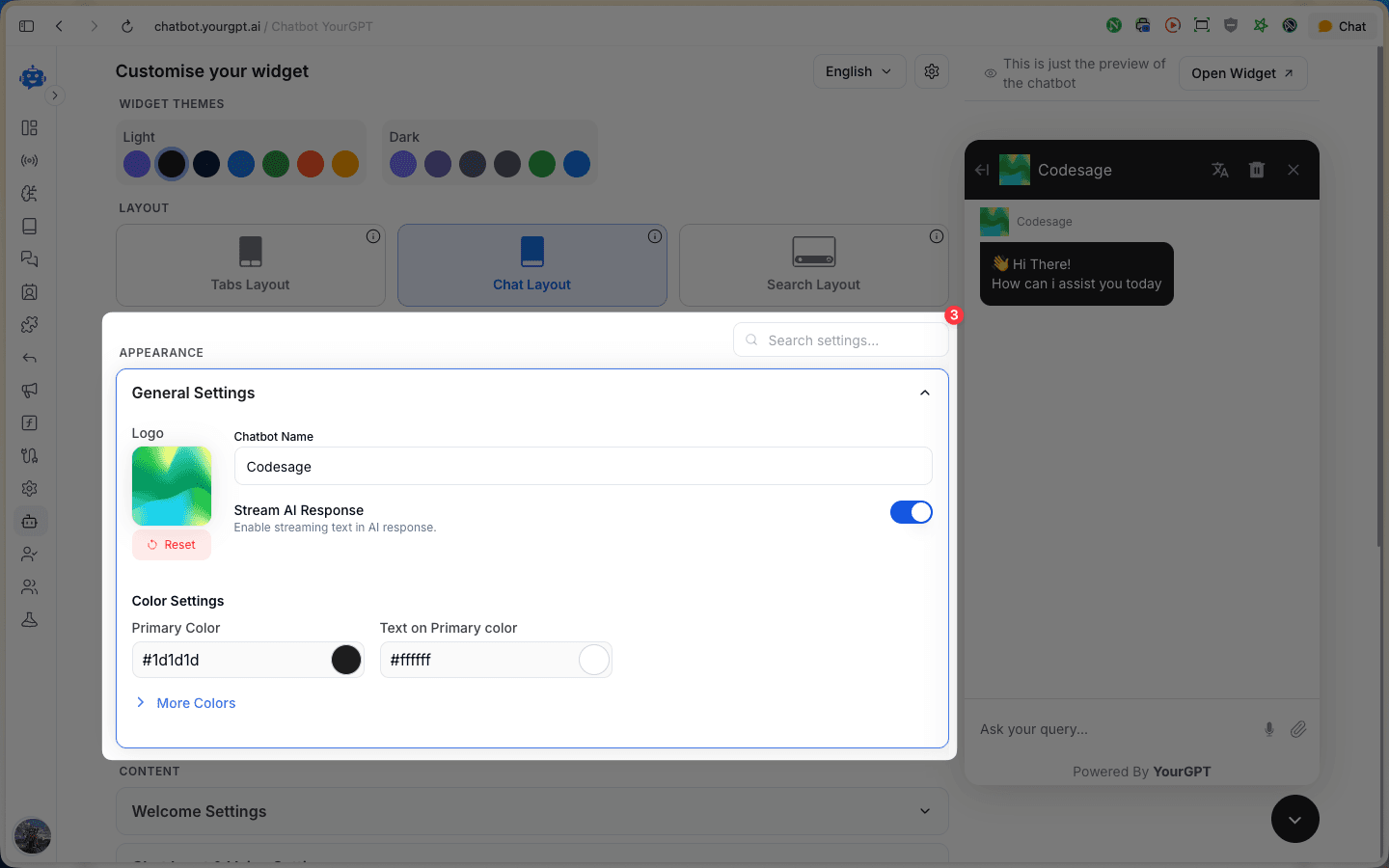 Configure General Settings