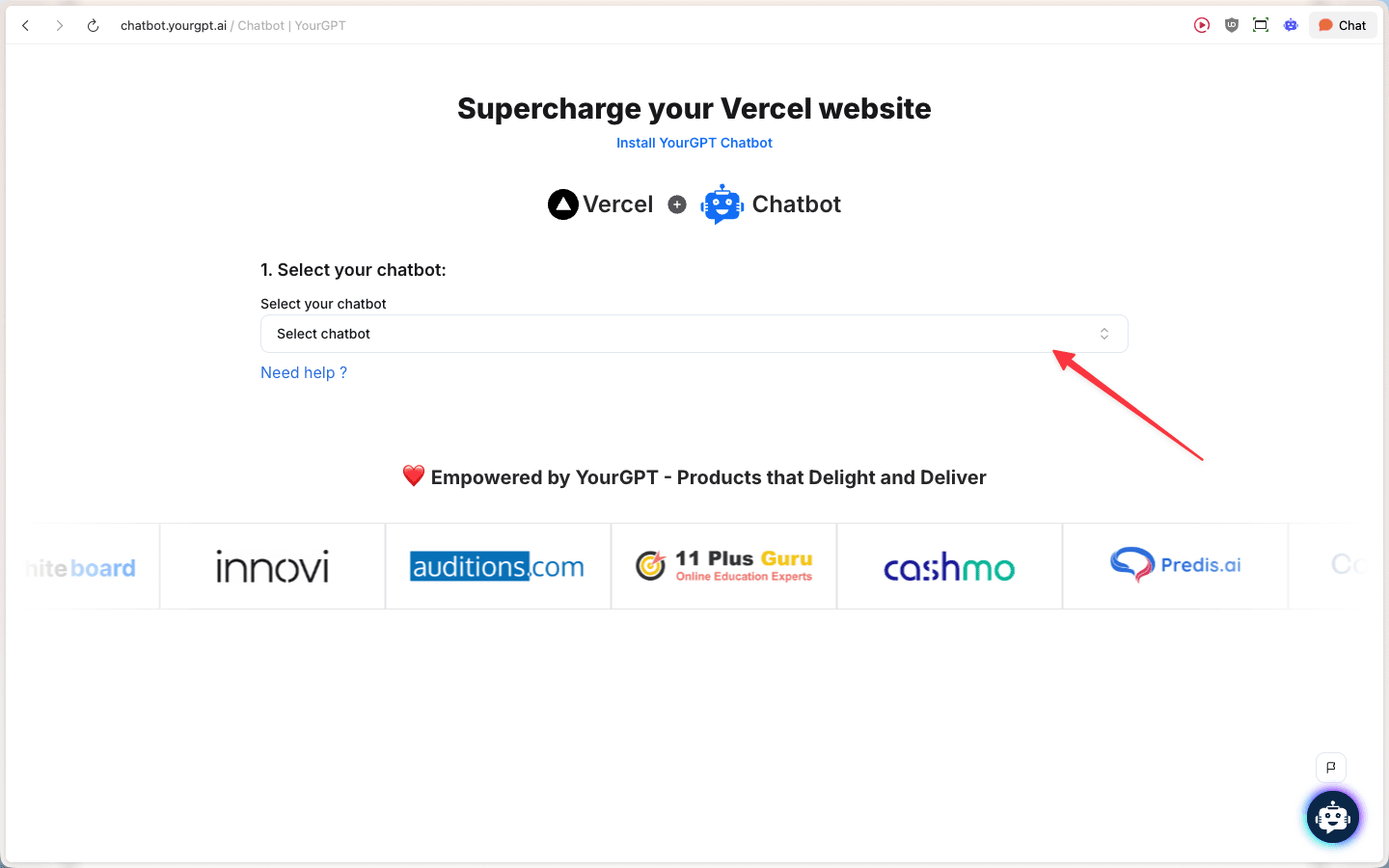 Select Your Chatbot