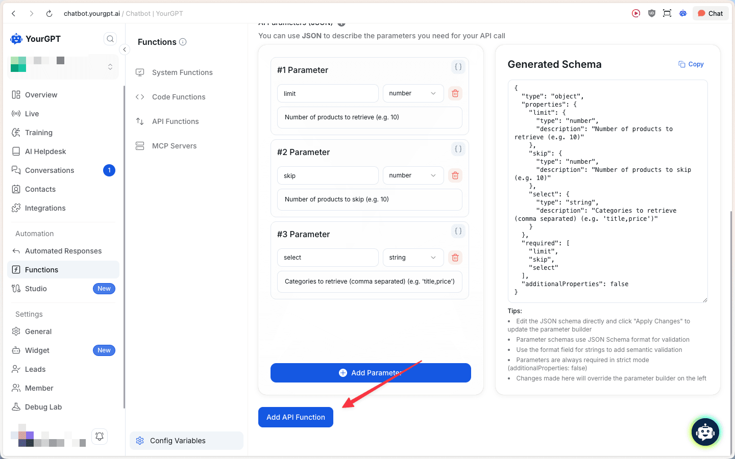 Complete API Function