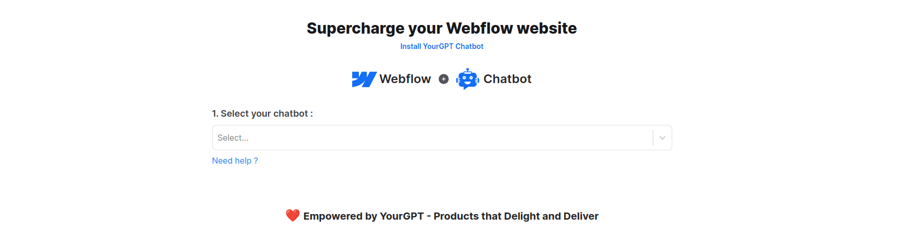 Select Webflow Project