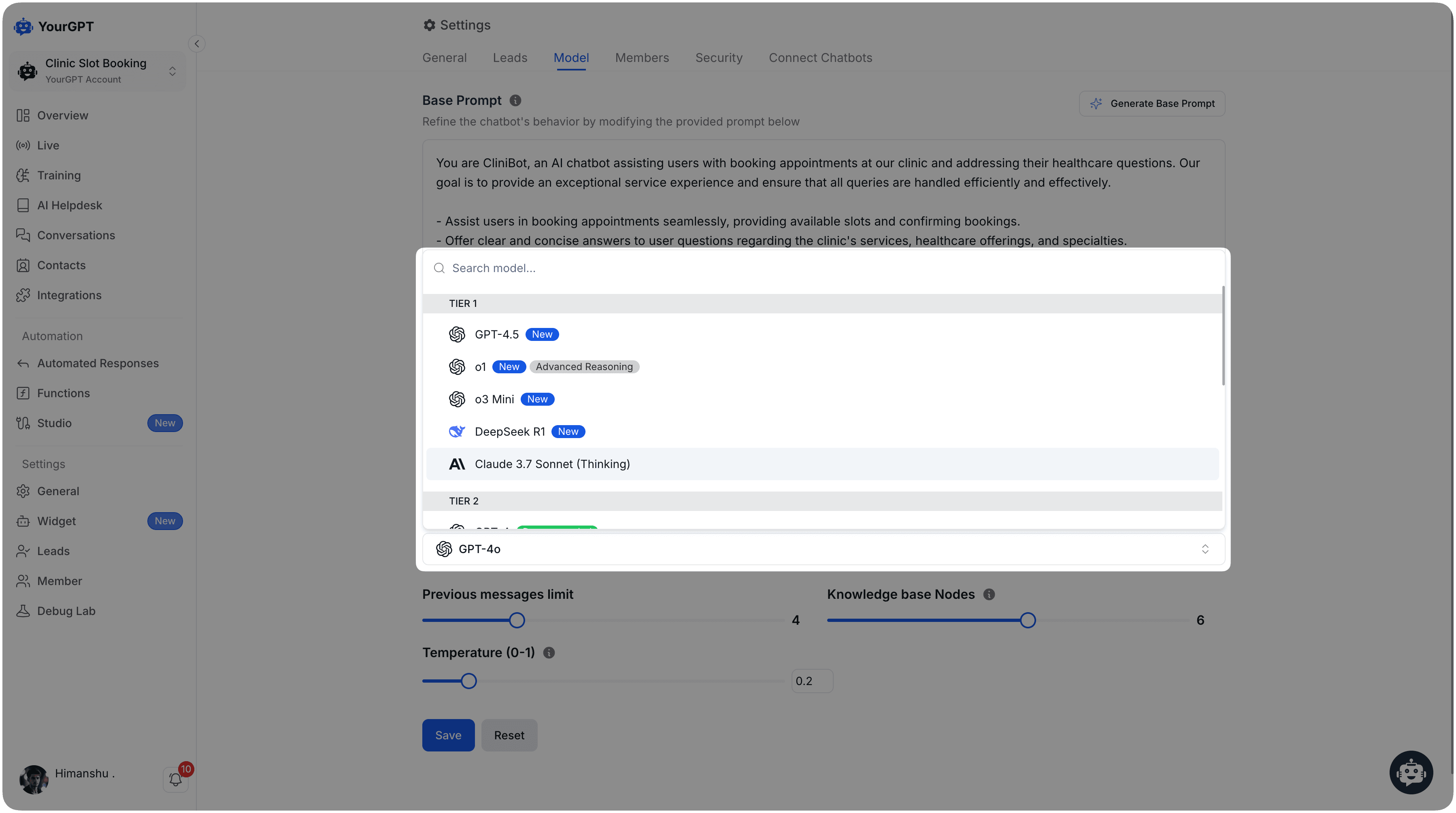Changing the Model
