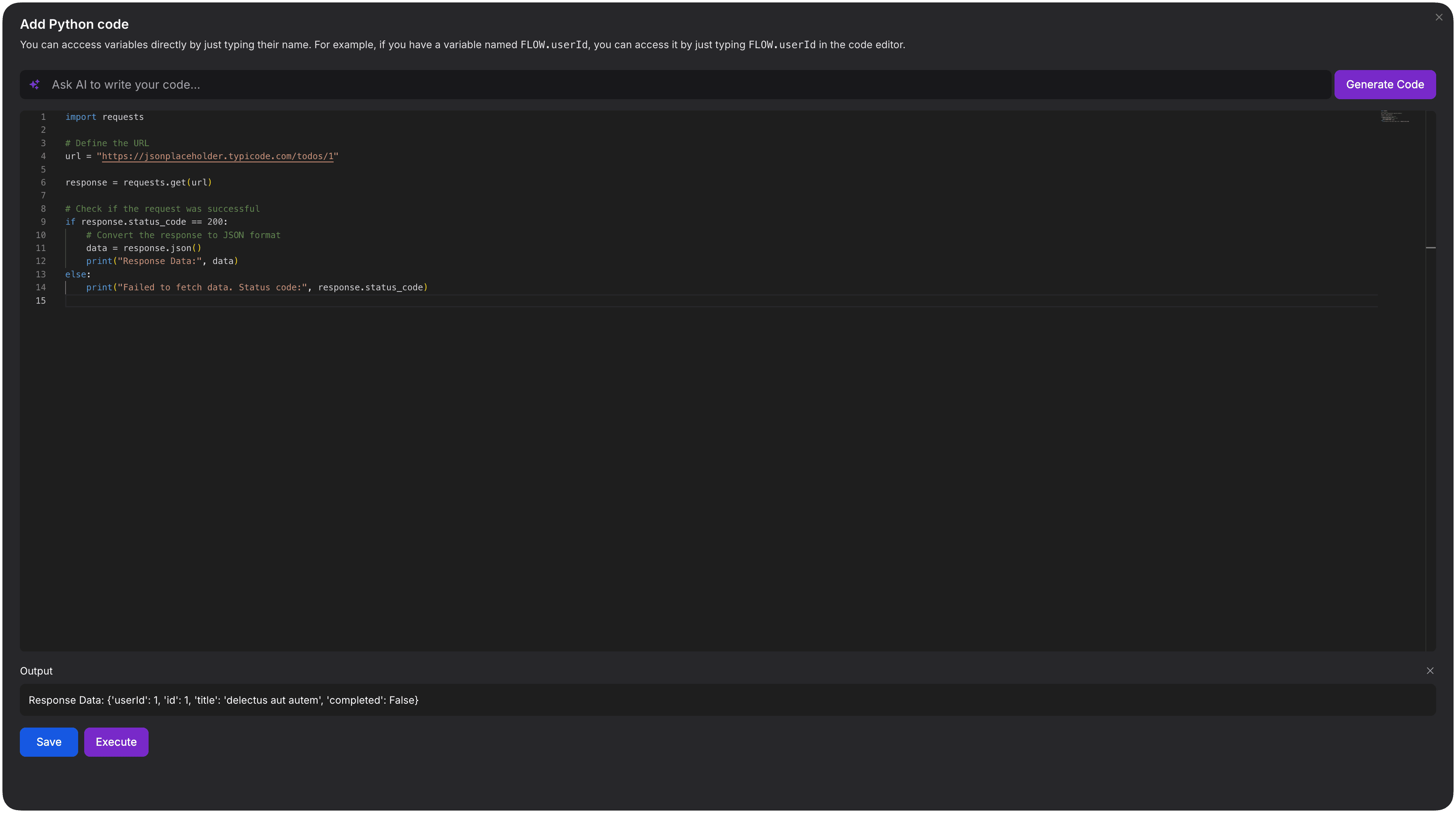 Python Code Execution