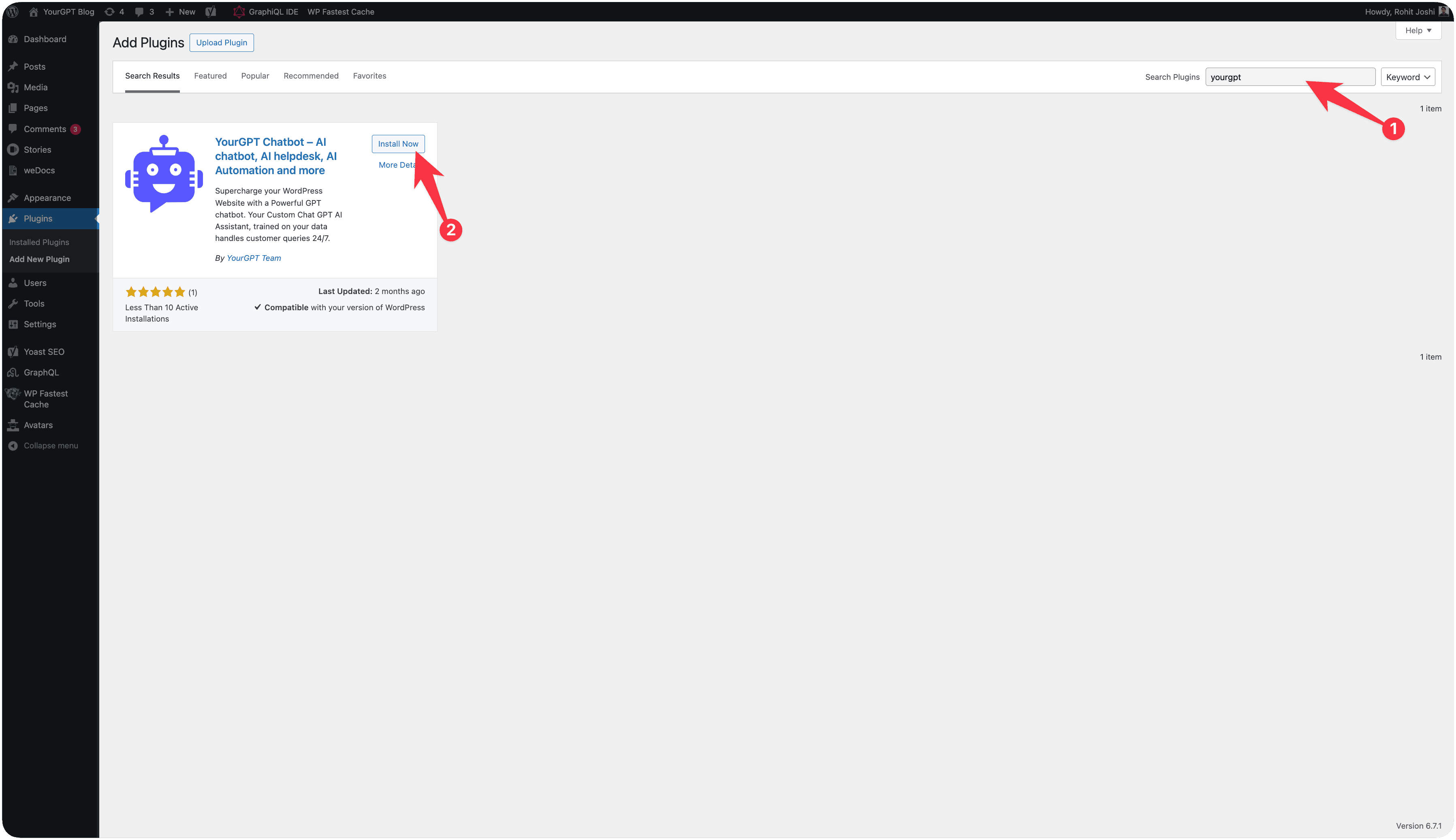 Install YourGPT Chatbot