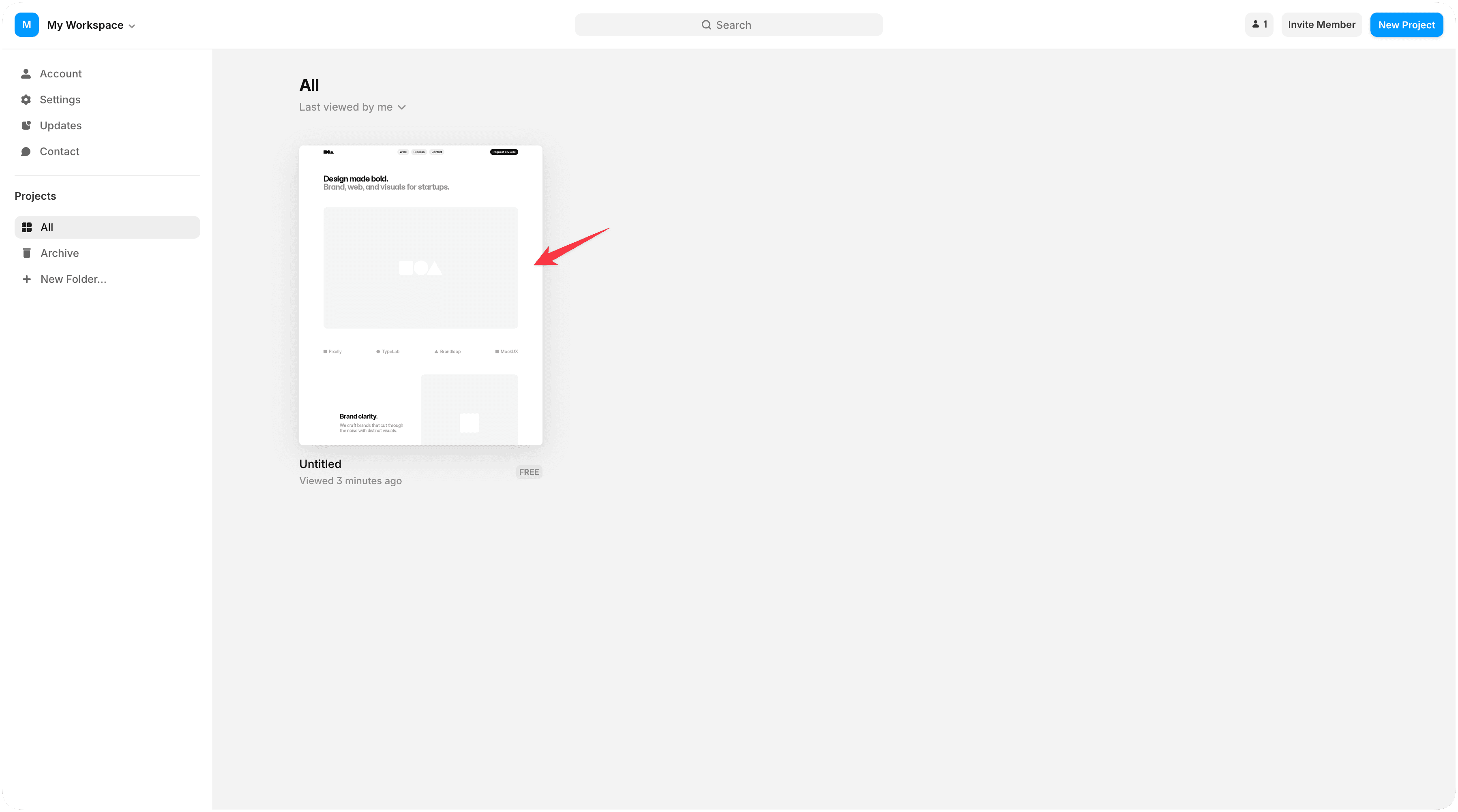 Navigate to Framer Project Workspace