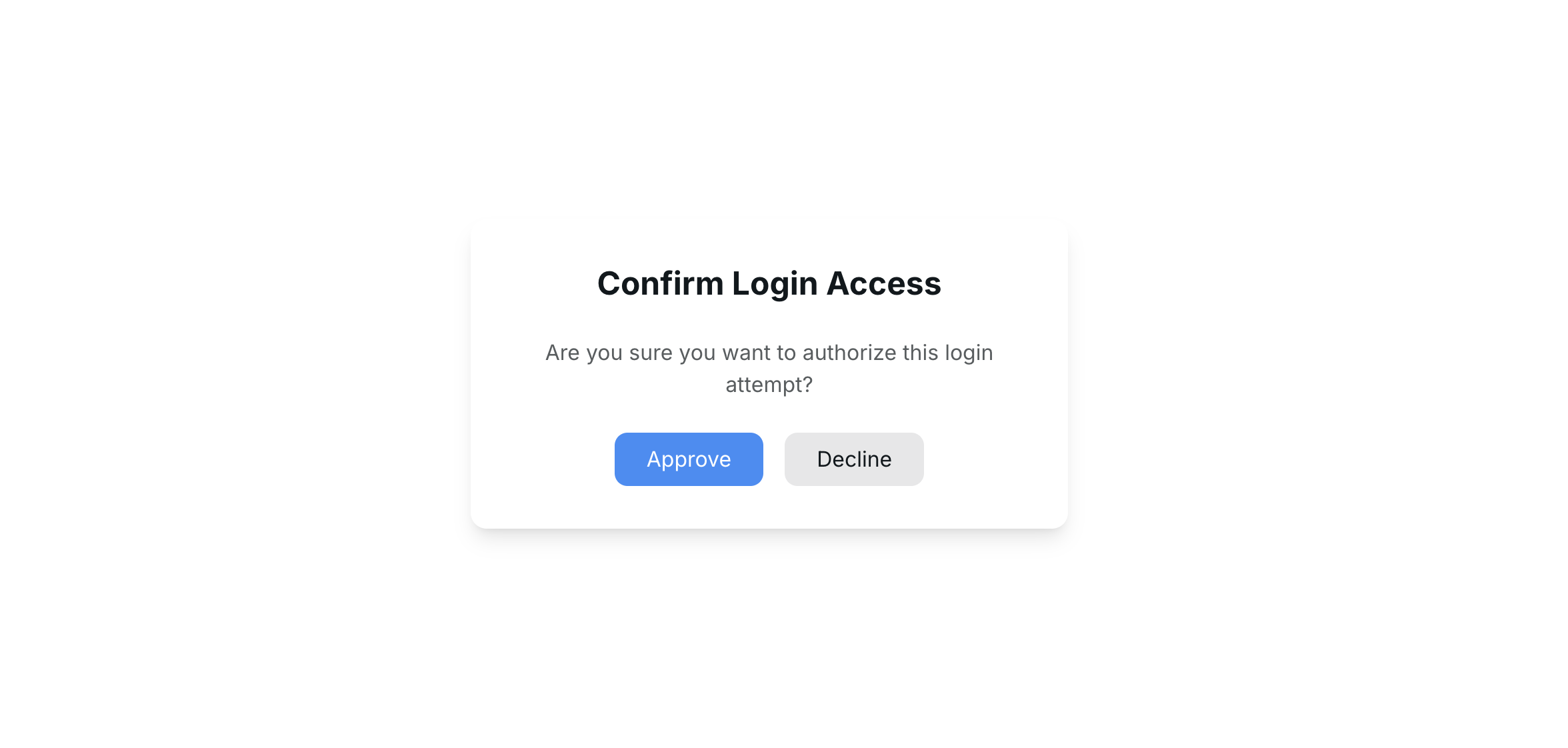 confirm Login Access