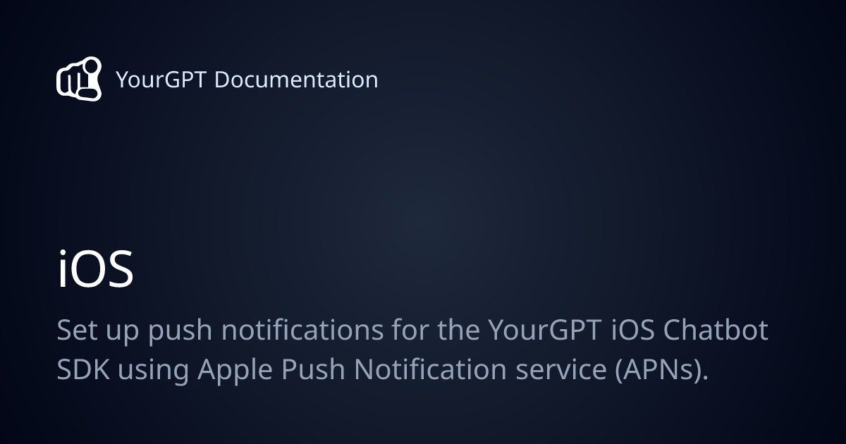 iOS | YourGPT Documentation