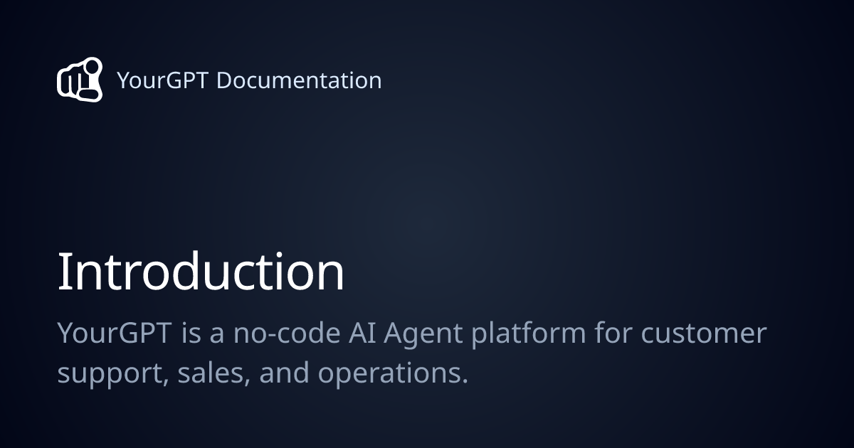 Introduction | YourGPT Documentation