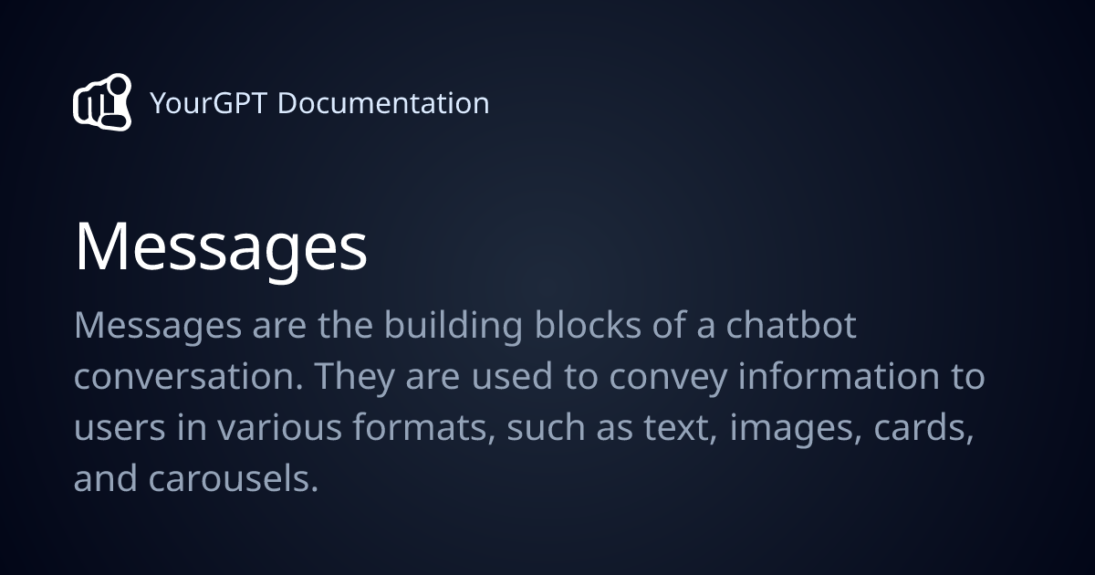 Messages | YourGPT Documentation